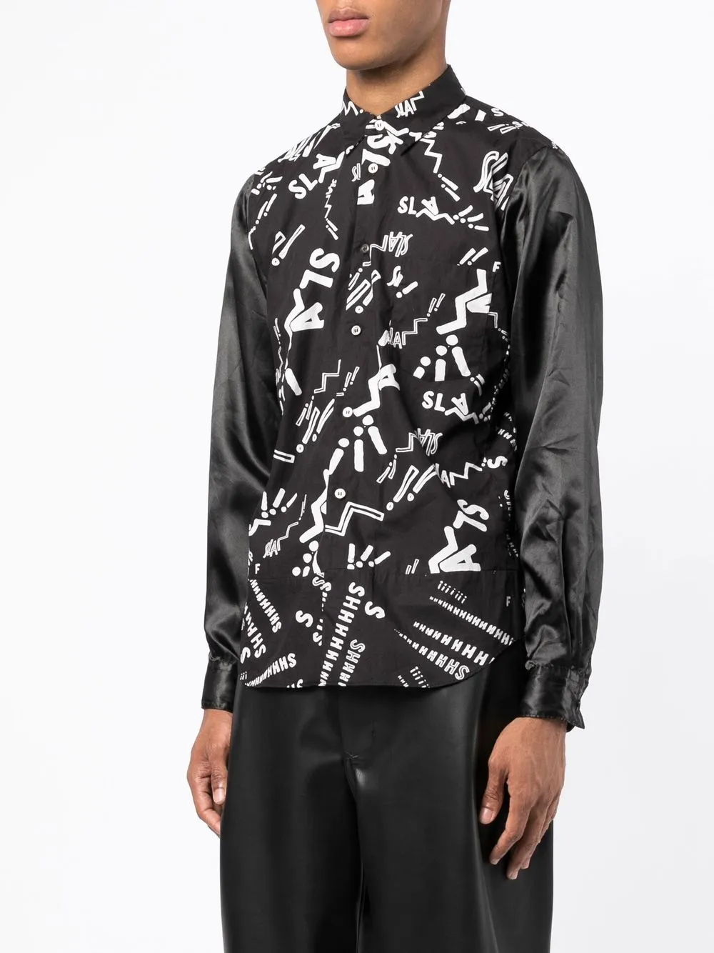 saint laurent music note shirt