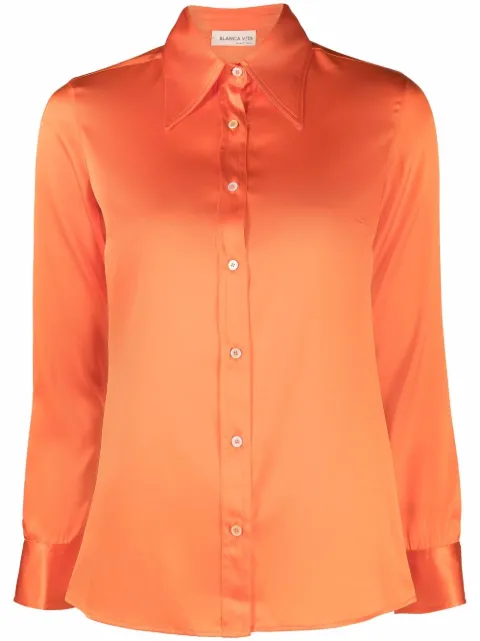 Blanca Vita long-sleeved silk shirt