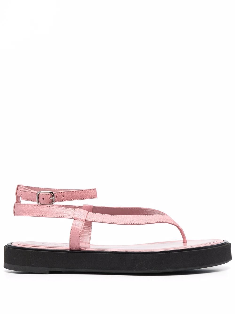 

BY FAR Cece grained-leather sandals - Pink