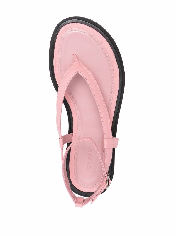 BY FAR Cece grained leather Sandals Farfetch