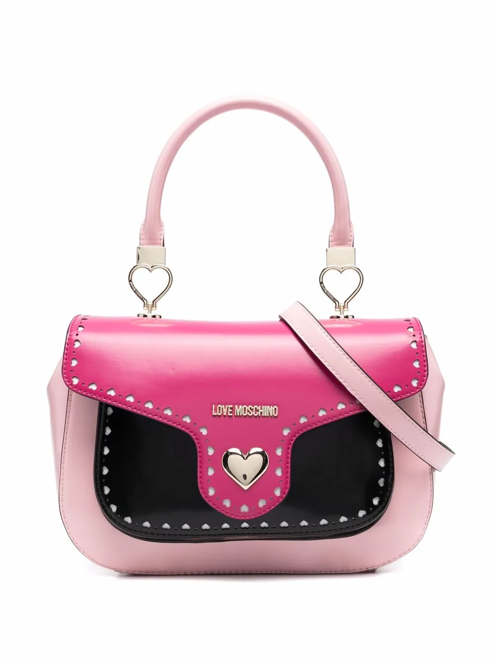 фото Love moschino сумка-тоут в стиле колор-блок с логотипом