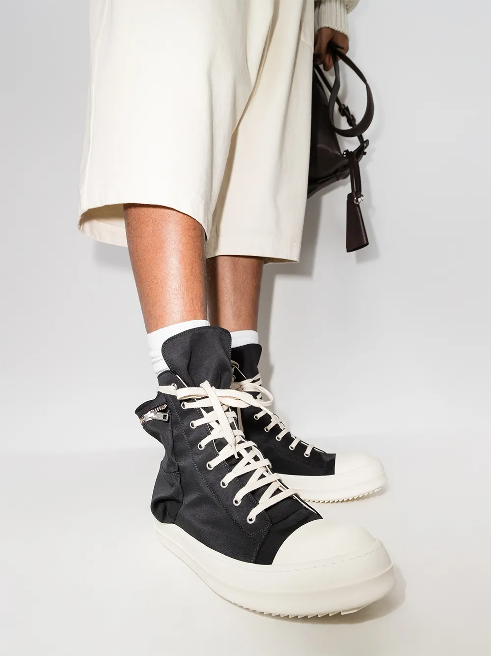 фото Rick owens drkshdw высокие кеды cargo