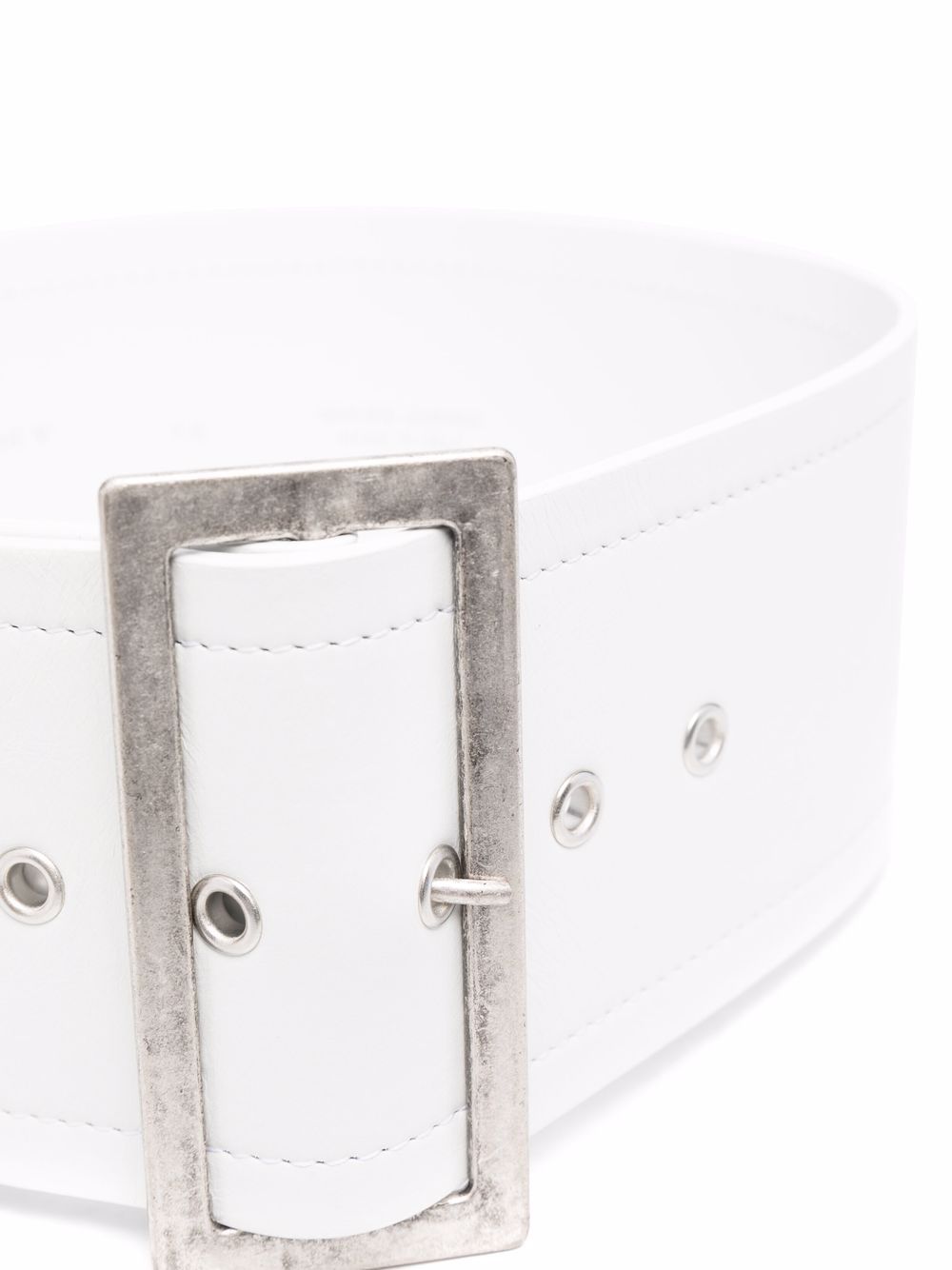 фото Philosophy rectangle-buckle leather belt