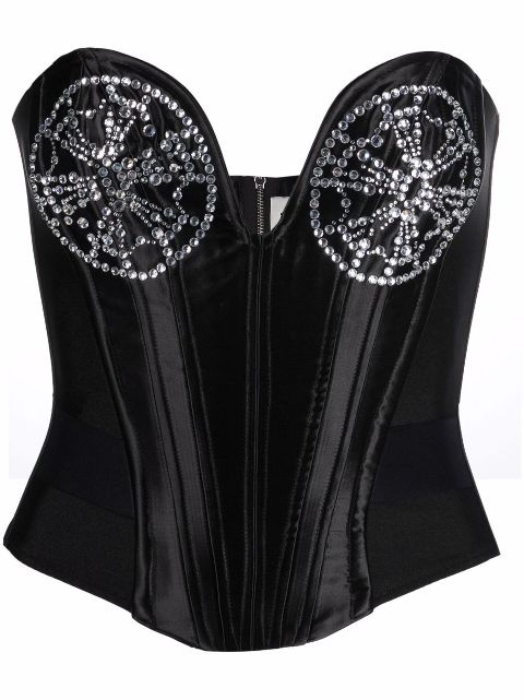 Seen Users crystal-embellished corset top