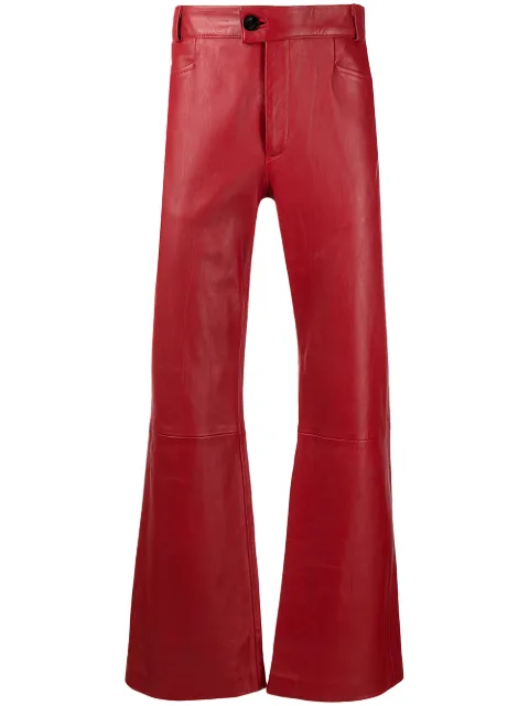 Ernest W. Baker flare-cut coated-cotton trousers