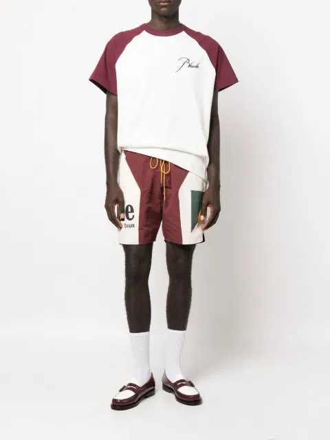 Rhude logo-print drawstring shorts