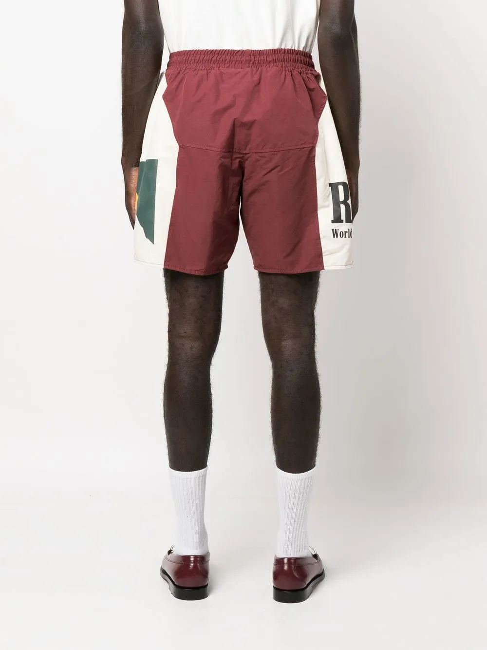  Rhude Logo-print Drawstring Shorts - Neutrals 