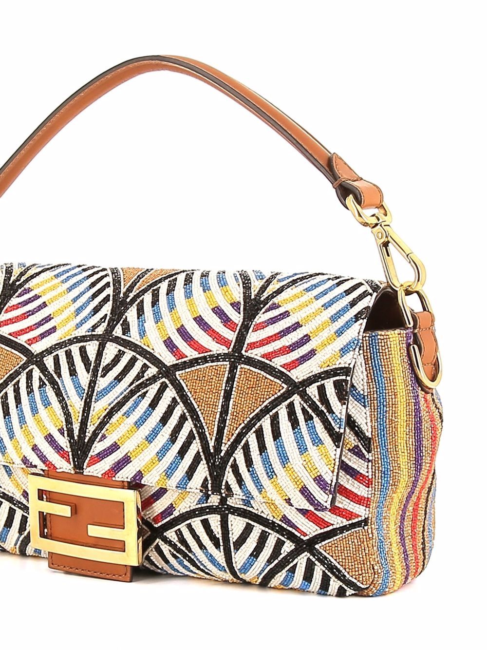 фото Fendi pre-owned 2019 abstract print baguette handbag