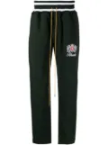 RHUDE embroidered track pants - Green
