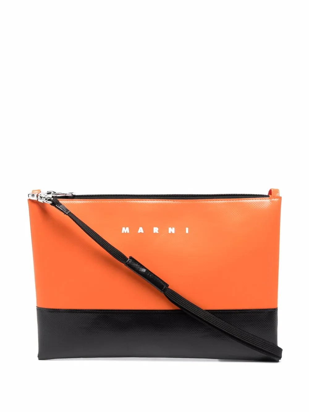 

Marni Tribeca logo-print clutch bag - Black