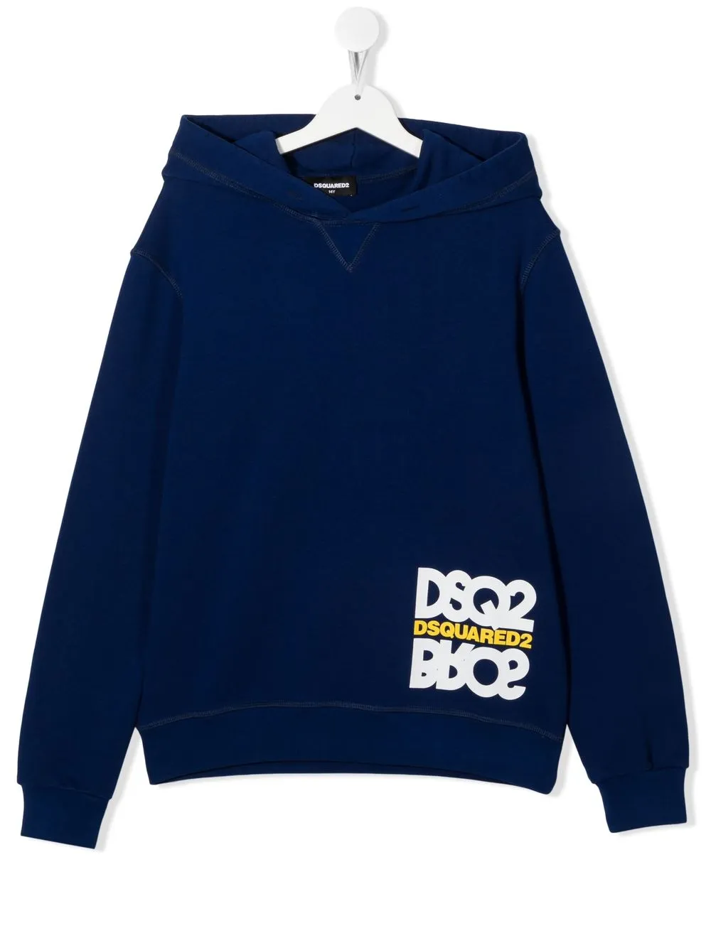 

Dsquared2 Kids TEEN logo-print cotton hoodie - Blue