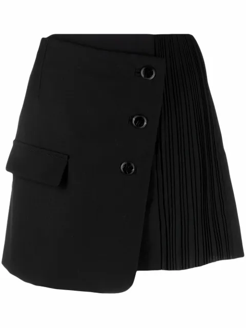 Krizia asymmetric button-up mini skirt
