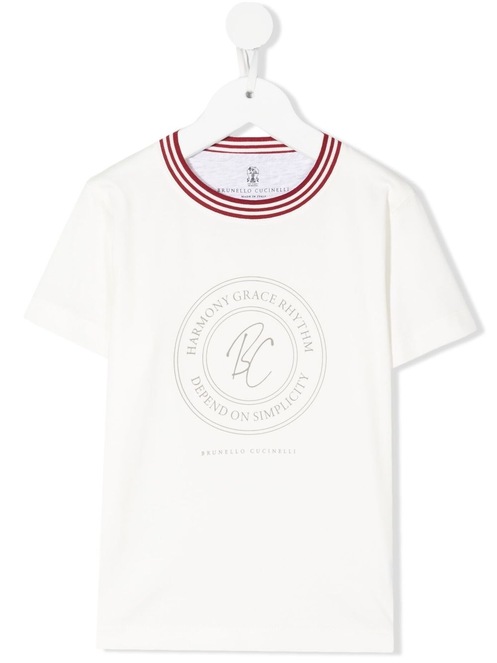 фото Brunello cucinelli kids teen logo-print cotton t-shirt