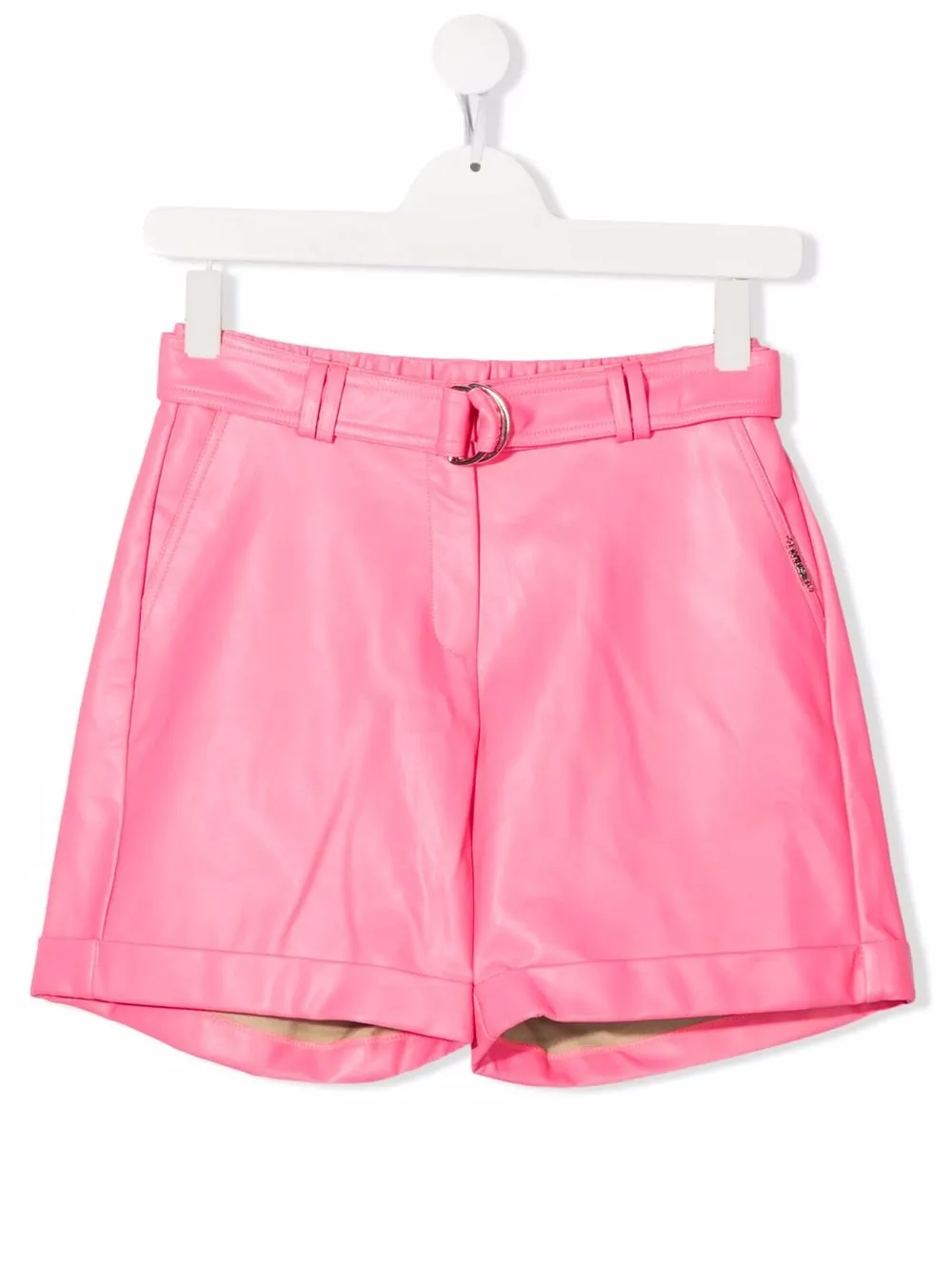 

TWINSET Kids shorts con cinturón - Rosado