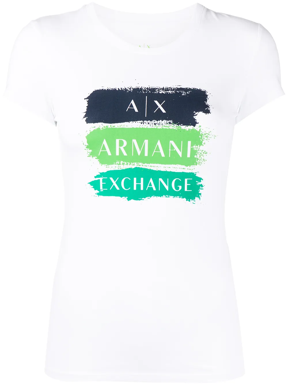 

Armani Exchange playera con estampado gráfico - Blanco