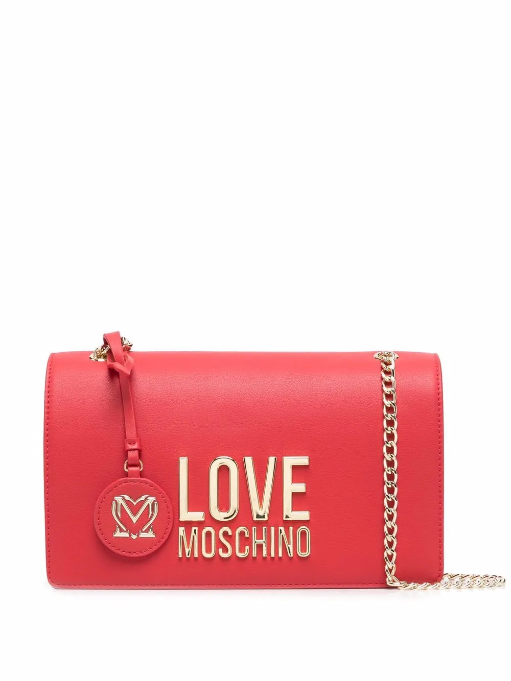 

Love Moschino bolsa crossbody con placa del logo - Rojo