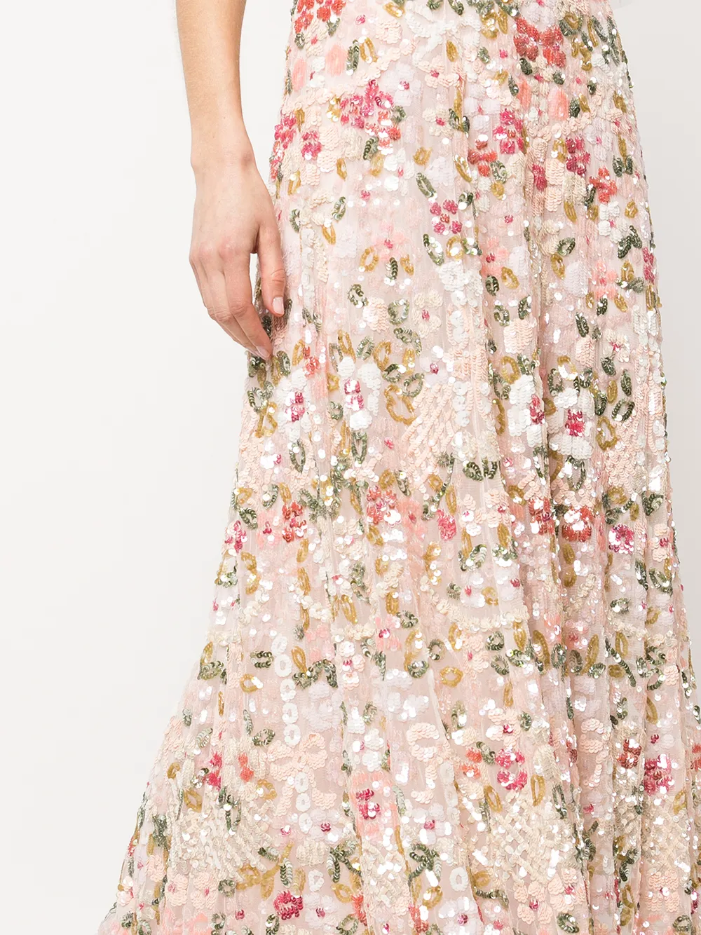 needle and thread meadow sequin gown