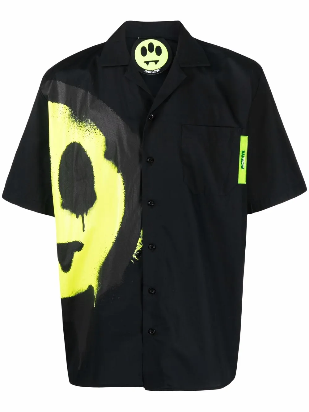 

BARROW face-motif short-sleeve shirt - Black