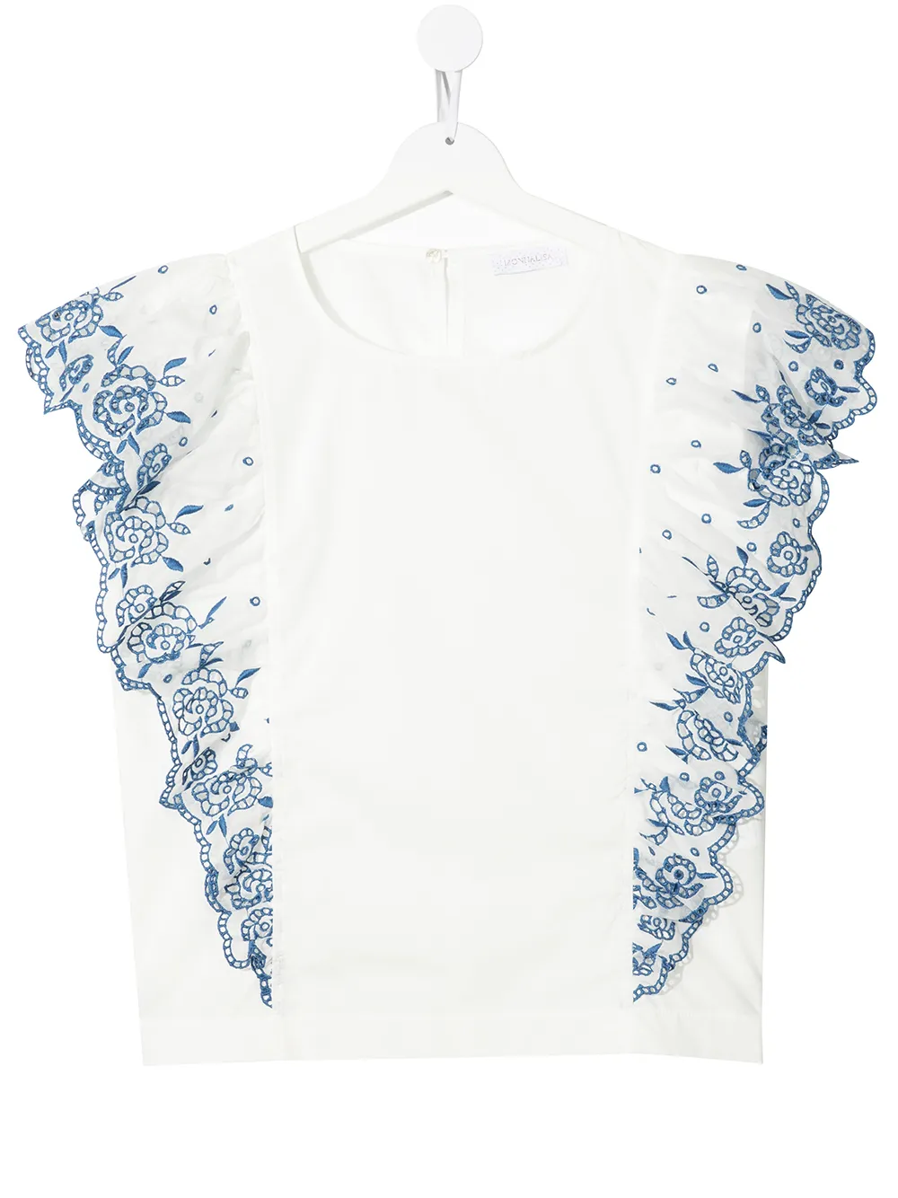 

Monnalisa TEEN embroidered-detail top - White