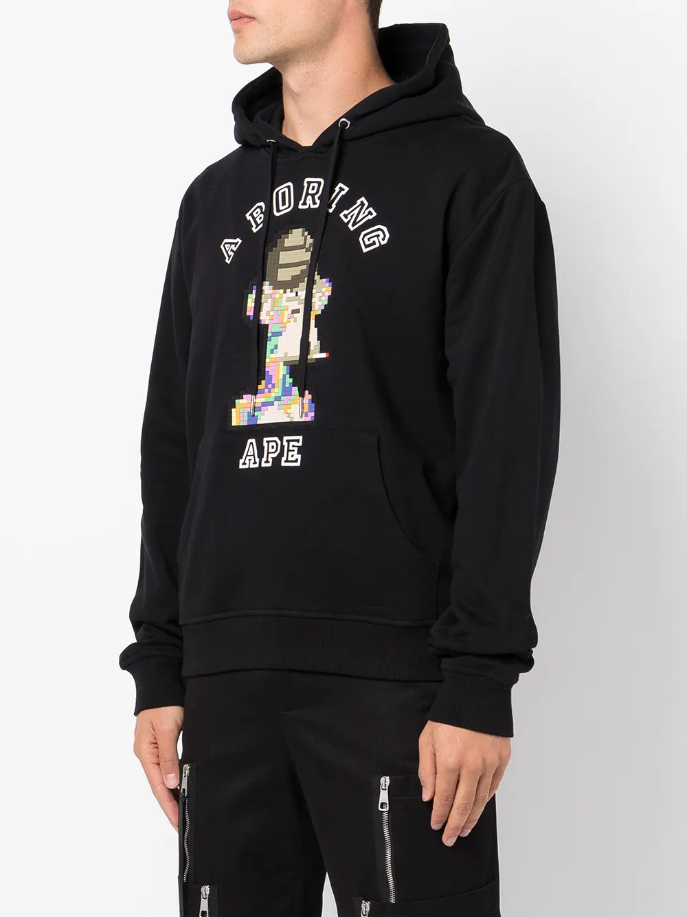 Mostly Heard Rarely Seen 8-bit A Boring Ape Print Hoodie In Schwarz