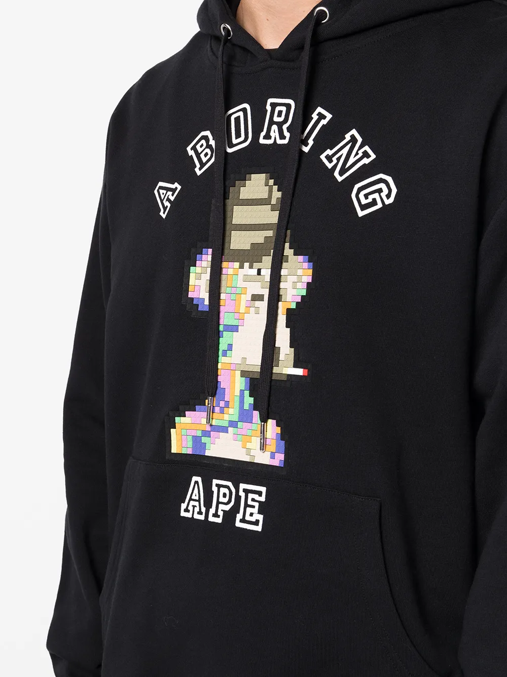 Mostly Heard Rarely Seen 8-bit A Boring Ape Print Hoodie In Schwarz