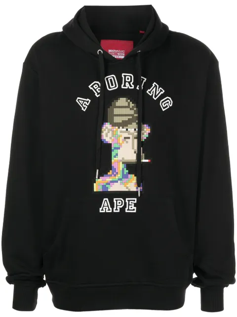 Mostly Heard Rarely Seen 8-Bit A Boring Ape print hoodie