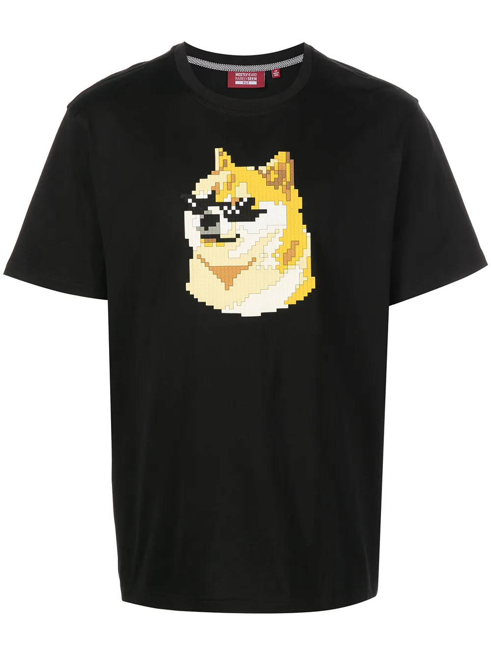 

Mostly Heard Rarely Seen 8-Bit Dogcoin print T-shirt - Black