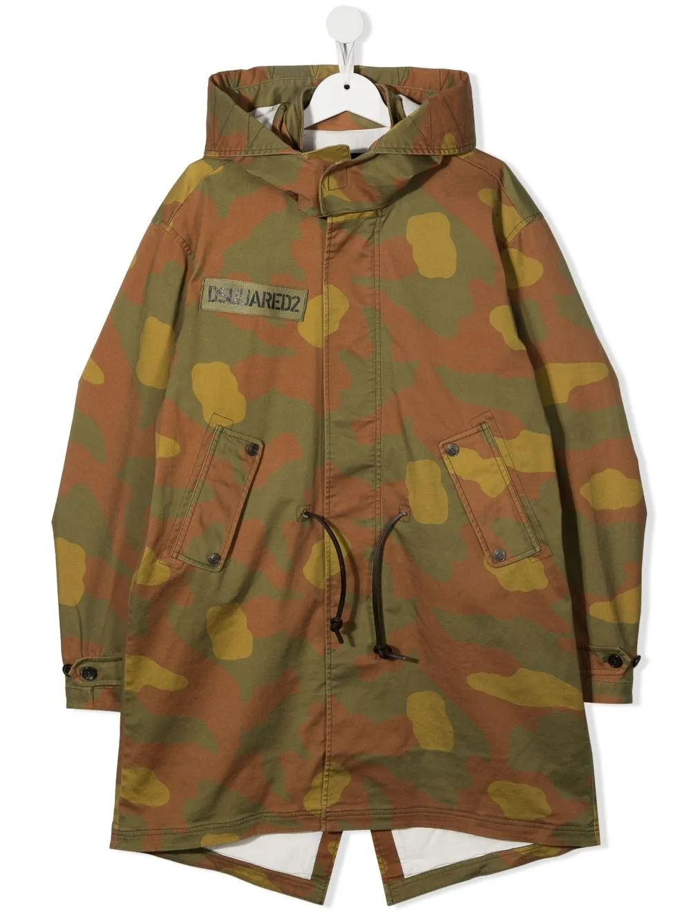 

Dsquared2 Kids parka con capucha y estampado militar - Verde