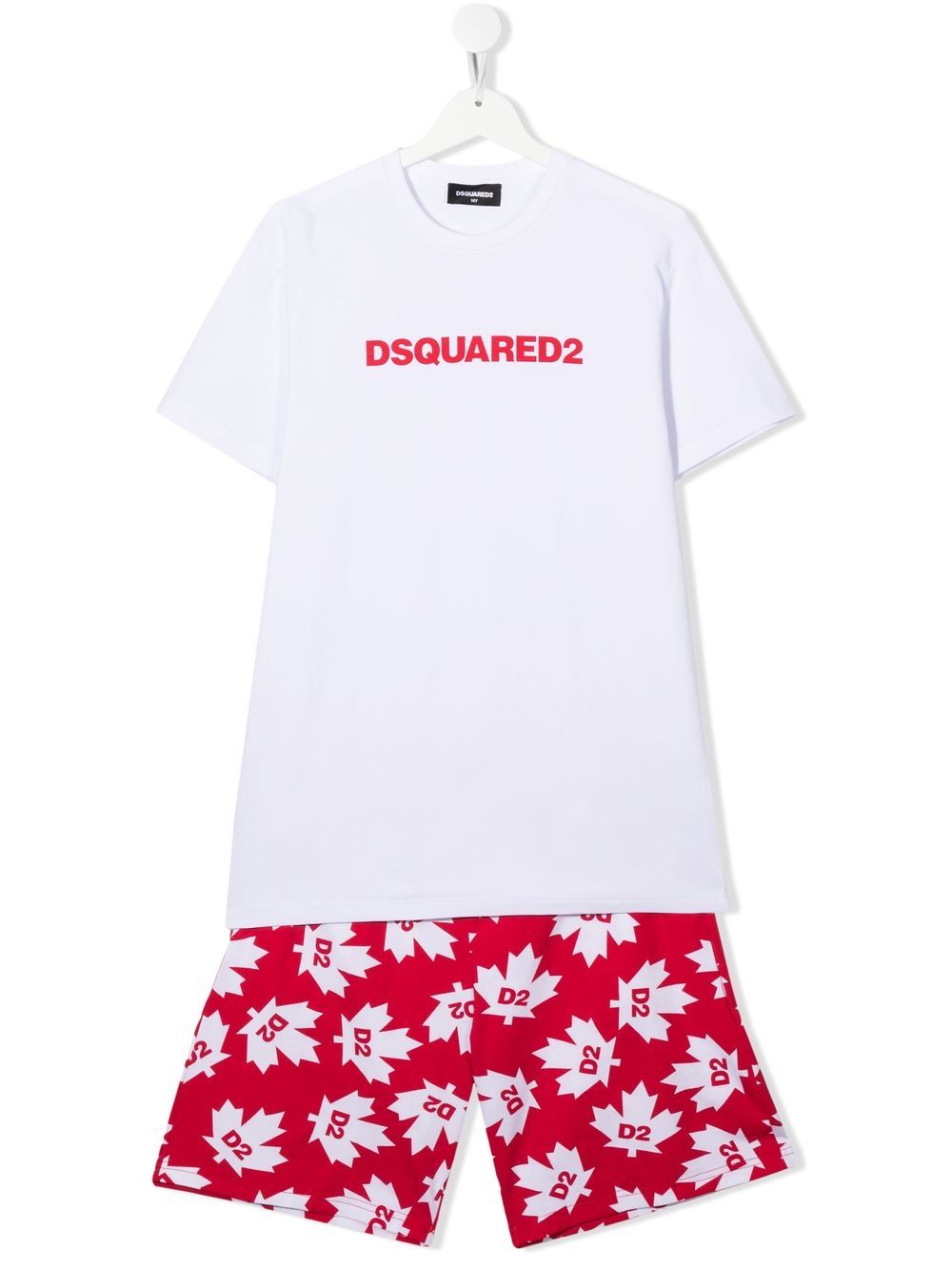 Dsquared2 Teen Logo-print Cotton Tracksuit Set In White