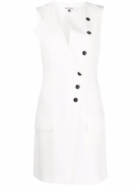 Krizia asymmetric button-up midi dress