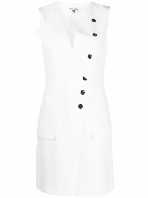 asymmetric button dress Asymmetrical Button Mini Dress main image 0
