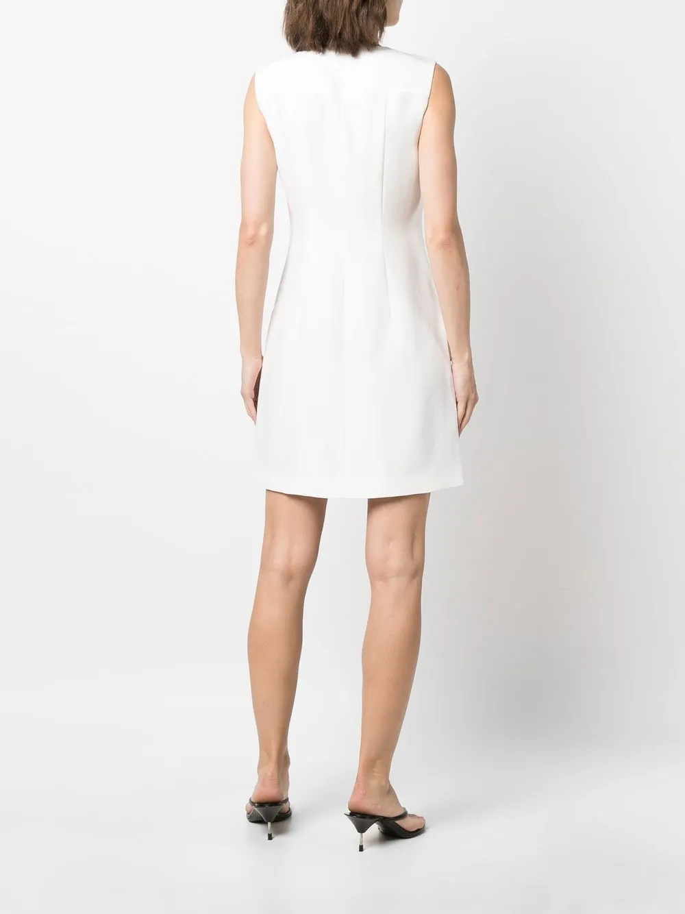 Krizia Asymmetrische midi-jurk Wit