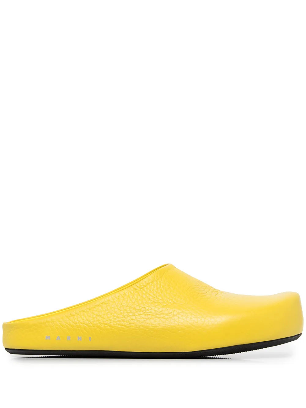 

Marni textured leather clog slippers - Yellow