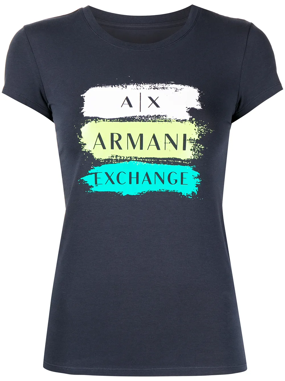 

Armani Exchange playera con logo estampado - Azul