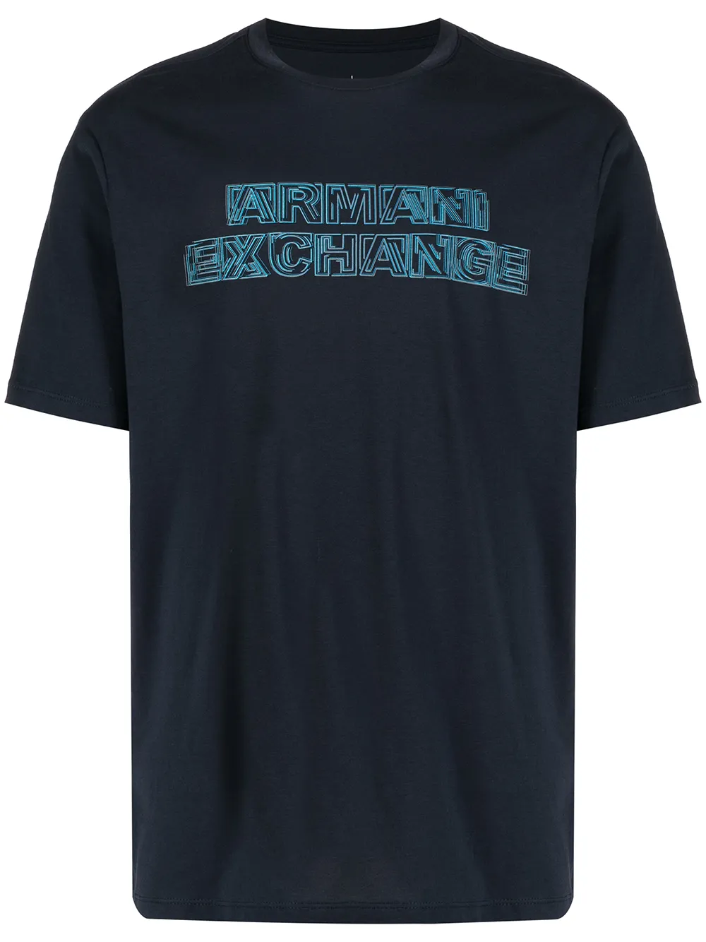 

Armani Exchange graphic logo-print cotton T-shirt - Blue