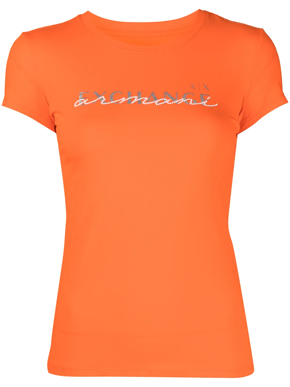 

Armani Exchange playera con logo estampado - Naranja