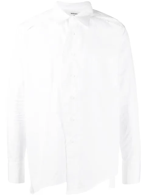 sulvam cut out-detail tailored shirt