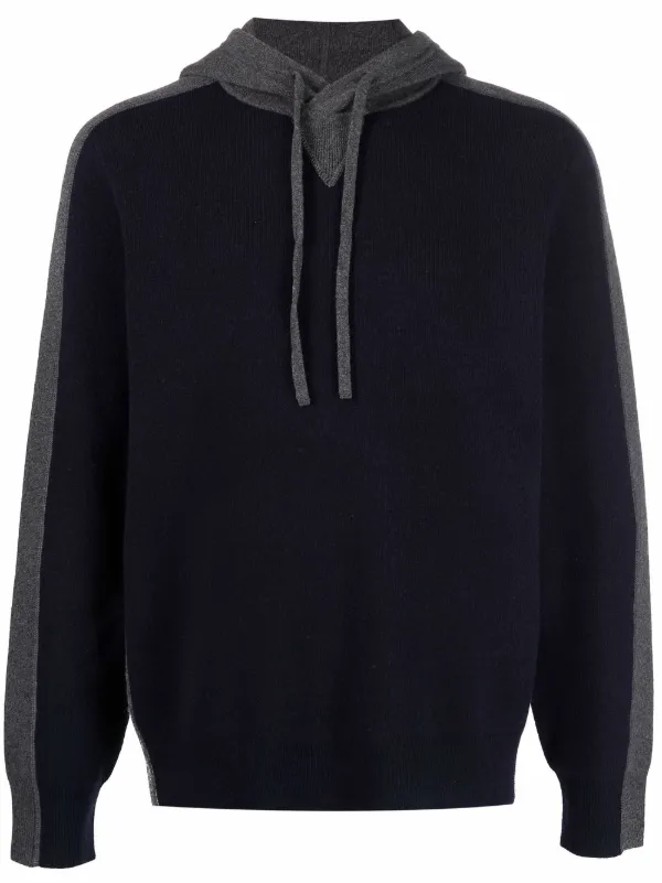 Shop Theory two-tone drawstring hoodie 