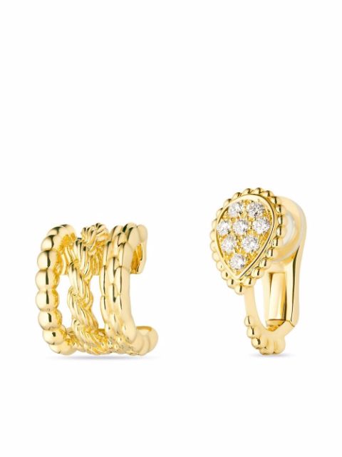 Boucheron 18kt yellow gold Serpent Bohéme diamond clip earrings