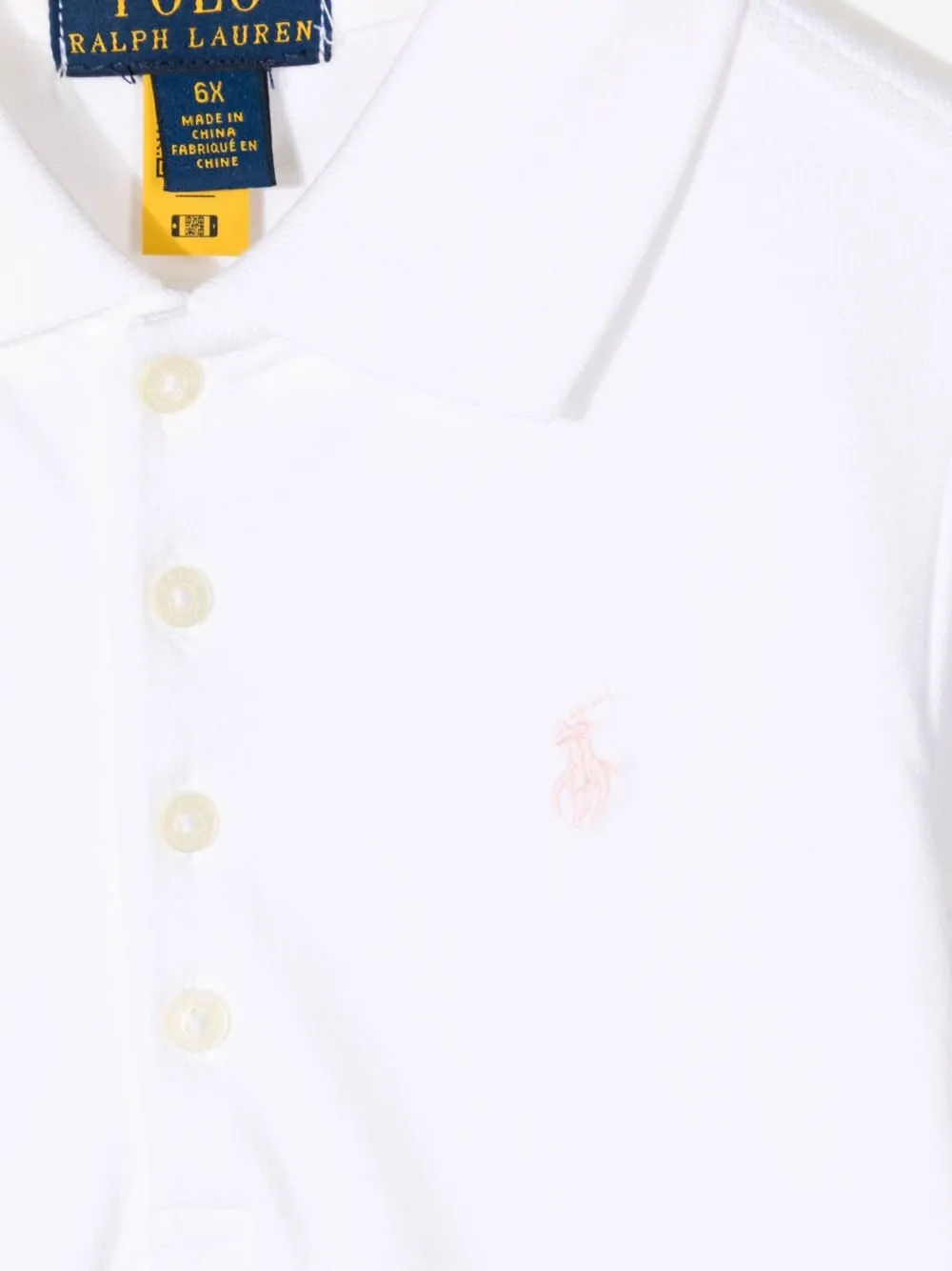  Polo Ralph Lauren Kids Hemdkleid Mit Polo Pony   Weiß 
