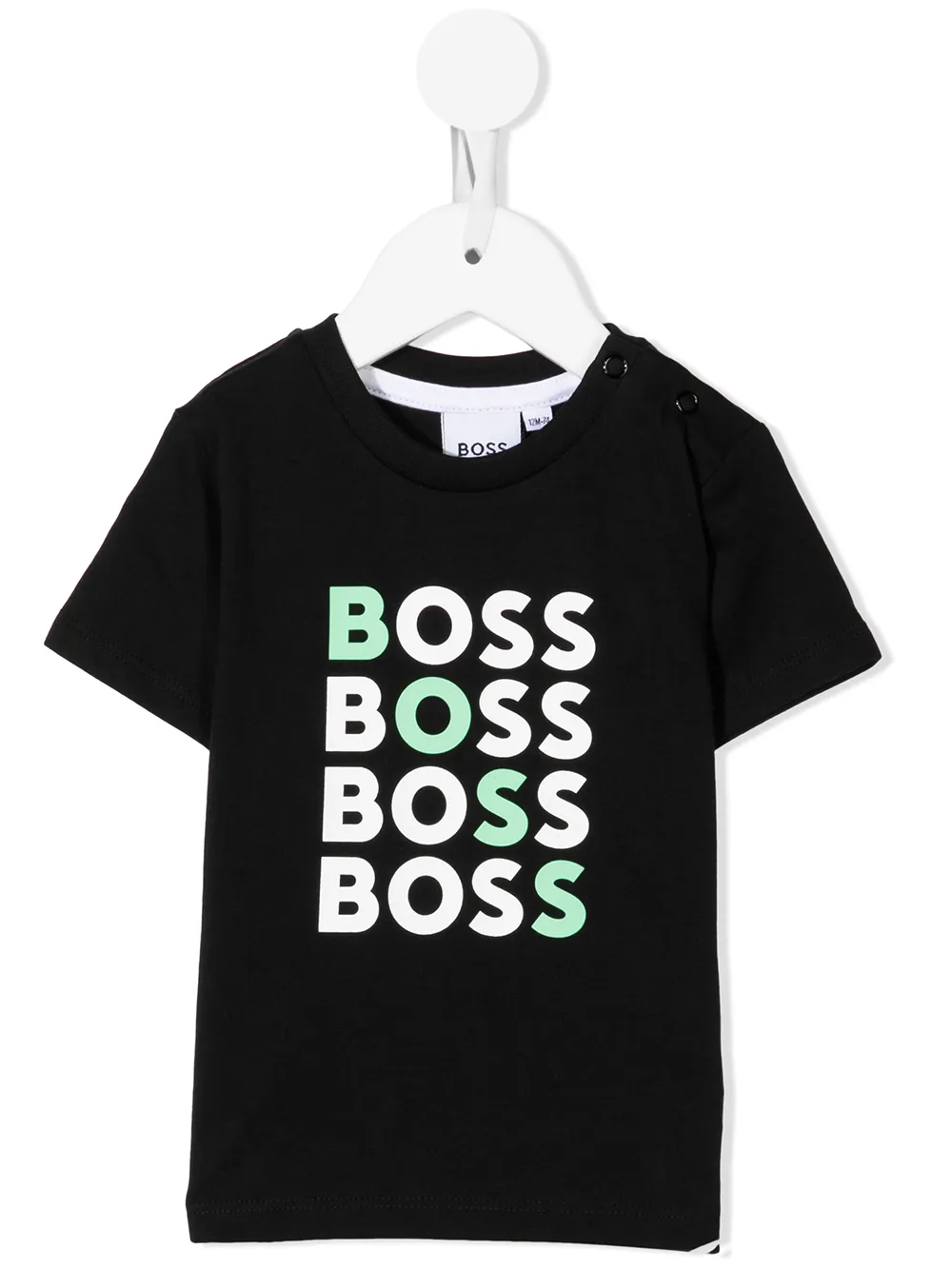 

BOSS Kidswear playera con logo estampado - Negro