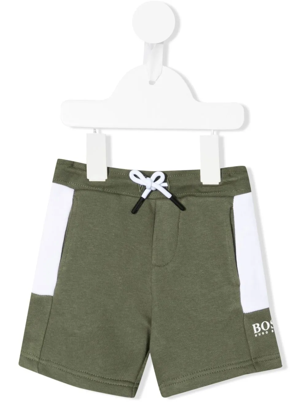 

BOSS Kidswear shorts con diseño color block y logo estampado - Verde