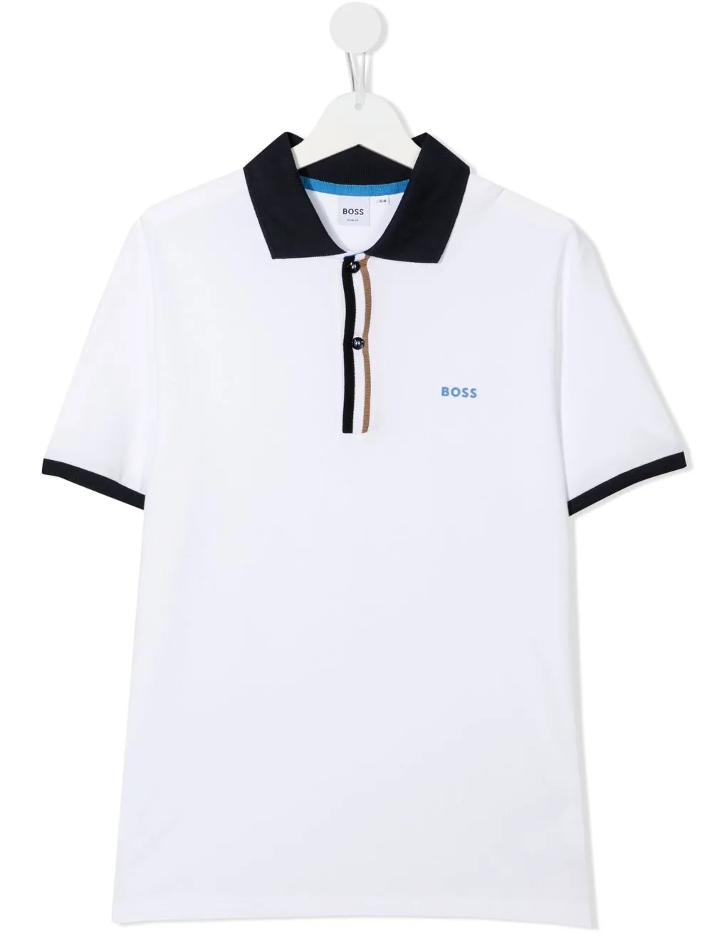 

BOSS Kidswear TEEN logo-print polo shirt - White