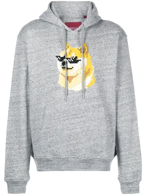 Mostly Heard Rarely Seen 8-Bit Dogcoin print hoodie
