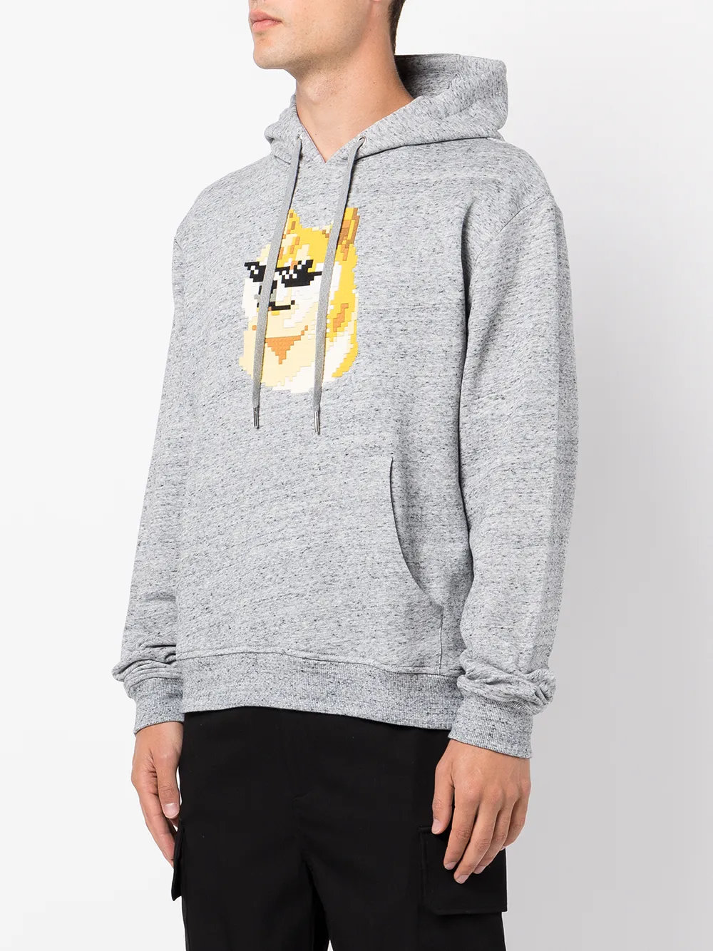 Mostly Heard Rarely Seen Dogcoin Print Hoodie In Grau