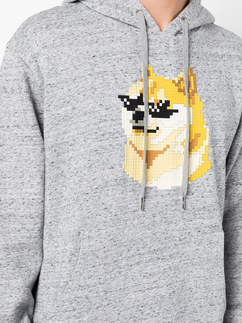 Mostly Heard Rarely Seen Dogcoin Print Hoodie In Grau