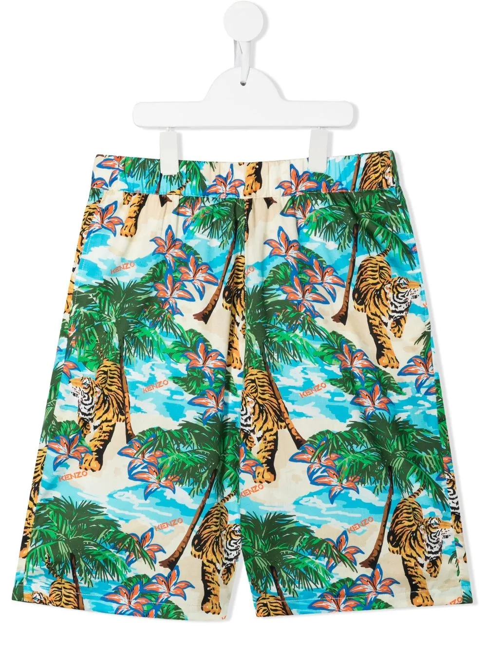 

Kenzo Kids TEEN graphic-print flared shorts - Multicolour