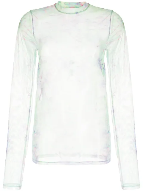 tie-dye mock neck top