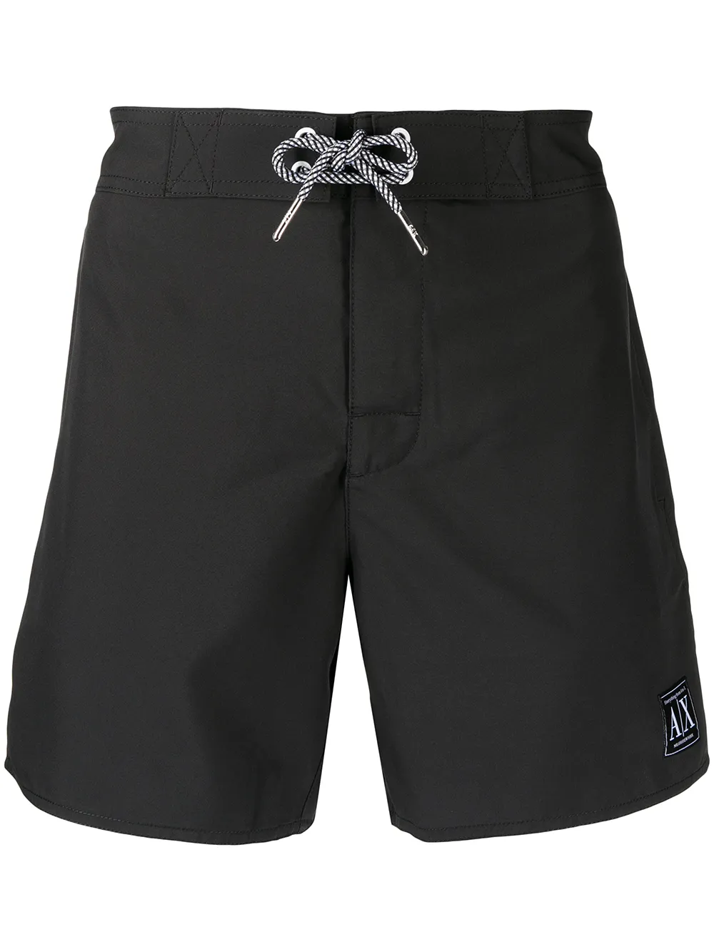 

Armani Exchange shorts de playa con parche del logo - Negro