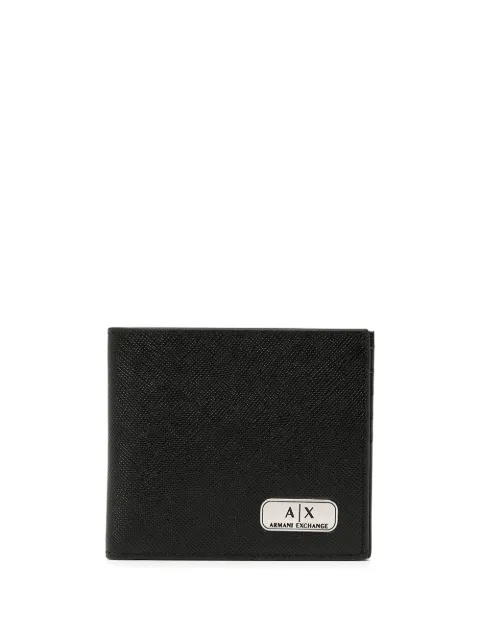 Armani Exchange Carteira dorbrável com patch de logo
